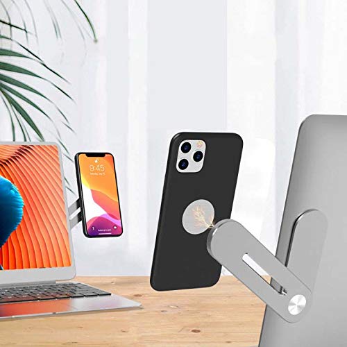 Dual Monitor Display Clip, Adjustable Phone Stand Holder, Computer Screen Laptop Side Mount Connect Tablet Support Holder for Most Phones, Laptops and Desktop Monitors.