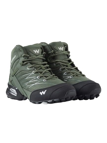Wildcraft Mens RuNX Hugo HA Trail Shoes (Olive, 8)