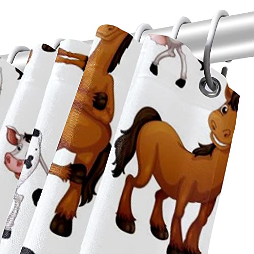Rideau de douche vache anti éclaboussures pour grande baignoire - 6