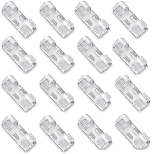 Image of INOVERA 20 Pieces Cable Management Clips Desktop Wire Organizer Cord Hook With 3M Foam (Transparent)