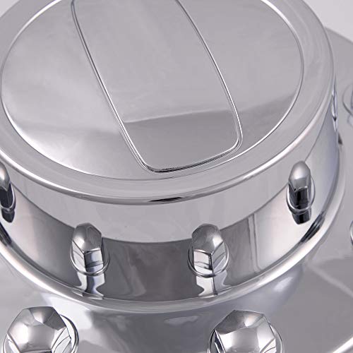 Pit66 Wheel Center Caps, Compatible With 11-16 Dodge Ram 3500 1-Ton Dually Alcoa Alloy Hub Caps 2 Rear Chrome #TOP5