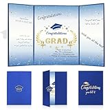 Il libro delle firme della laurea 2025 con stampa dorata, cappelli da laurea come sfondo, con carattere tipografico intarsiato di diamanti di 