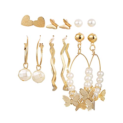 Image of Shining Diva Fashion Stylish Combo Metal Earrings for Women and Girls