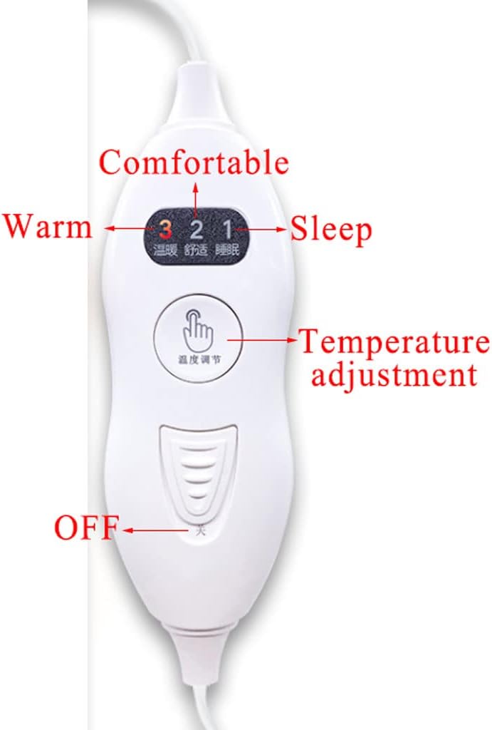 review ZHULIN Weighted Twin Heated Blanket 3/4 Heating Levels Pink Electric Blanket 12 Hours Auto-Off Student Dormitory Single Electric Throw Blanket Electric Heated