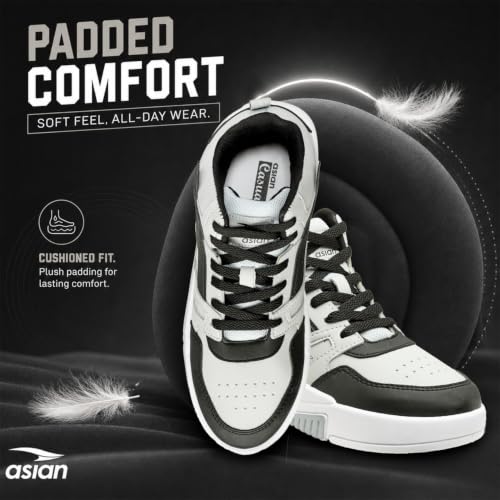 Image of ASIAN Men's MEXICO-11 Casual Sneaker Shoes with Synthetic Upper Lightweight Comfortable Mid Top Sneaker Shoes for Men's & Boy's