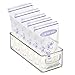 mDesign Small Plastic Nursery Storage Container Bins with Handles for Organization in Cabinet, Closet or Cubby Shelves - Organizer for Baby Food, Bibs, Formula - Ligne Collection - 2 Pack - Clear
