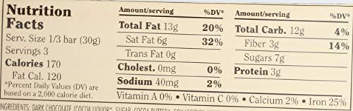 Chocolove, Chocolate Bar Dark Almonds Sea Salt 70%, 3.2 Ounce