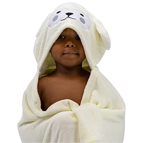 Image of Mothera Kids Hooded Bath Towel and Toddler Bath Towel, Coral Fleece Kids and Toddler Towel, Kids Animal Hooded Towels for Toddlers, Green