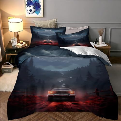 Housse de couette 3D pour un lit double confortable de couple moderne