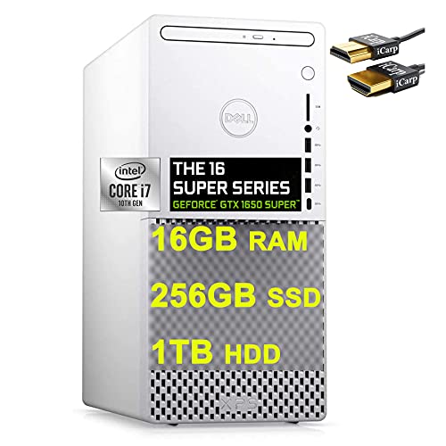 2021 Flagship Dell XPS 8940 Special Edition Gaming Tower Desktop 10th Gen Intel 8-Core i7-10700 16GB RAM 256GB SSD + 1TB HDD Geforce GTX 1650 Super 4GB Wifi6 DP DVD-RW Win10