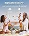 PHILIPS S2508 Portable Karaoke Machine,Party Bluetooth Speaker with 2 Karaoke Microphones,7 H Battery,Multi-Colored Light Modes with Display Screen,6 Vocal Effects,USB,AUX or TF Card Input,Mini,White