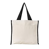 Heavy Duty Blank Canvas Tote Bags in Bulk - 12 Pack - Wholesale Sturdy Cotton Canvas Bags with Front Pocket and Web Handles