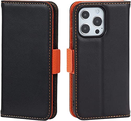 Étui portefeuille cuir VELORE iPhone 13 avec béquille et cartes