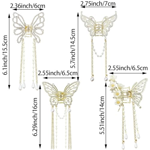 Pinzas de Mariposa huecas juego x4 miniatura 2