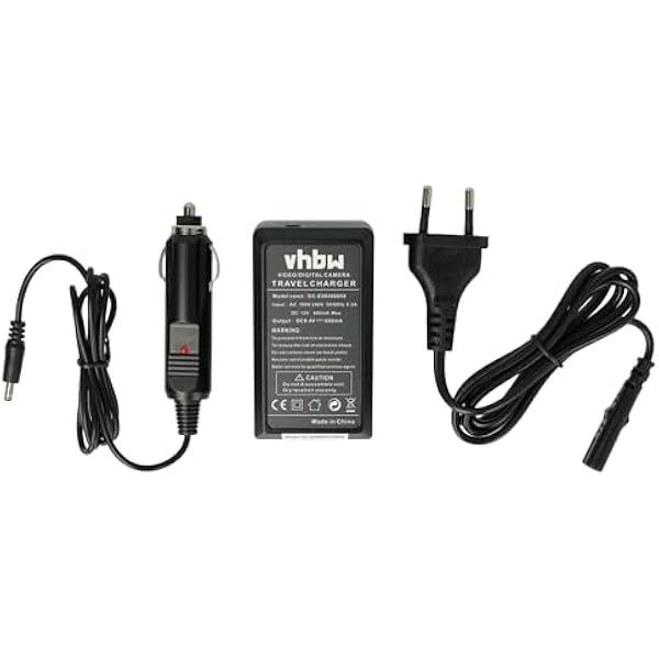 vhbw Зарядное устройство совместимое с фотоаппаратом аккумулятором Samsung SC-D557 SC-D451 SC-D357 SC-D355 - зарядное устройство автомобильный адаптер индикатор заряда 8 4 В