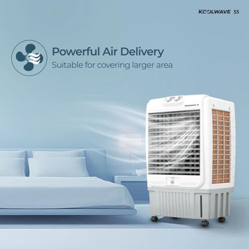 Image of Havells KoolWave 55 L Desert Air Cooler (White Grey)