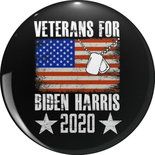Veterans For Biden Harris 2020 USA American Flag Patriotic Metal Lapel Hat Pin Tie Tack Pinback 0.75"