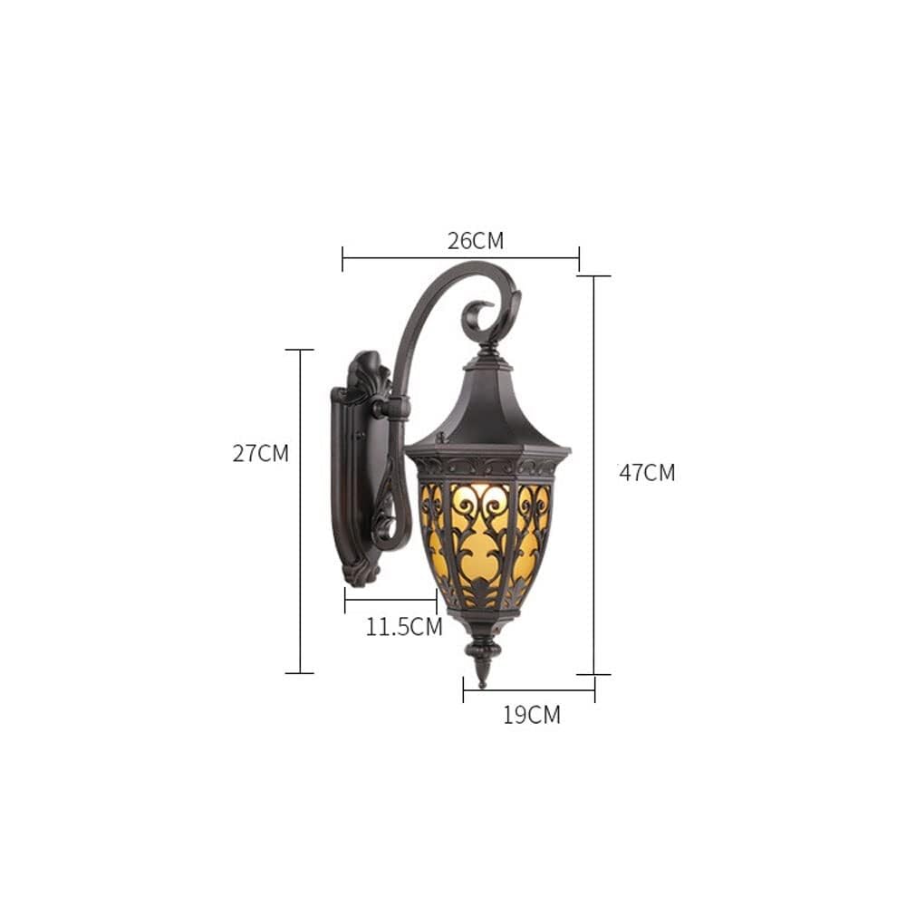 Wejścia Lampa Zewnętrzna Wodoodporny Kinkiet Zewnętrzny Ze Szkła Aluminiowego, Ścienny, Retro, Do Ogrodu, Korytarza, Drzwi Oświetlenie Ogrodu