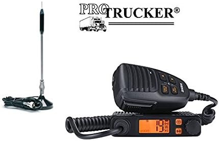 Pro Trucker CB Radio Kit Includes CMX660 Compact Mobile CB, Center Loaded CB Antenna, Magnet Mount & 9' Coax Cable