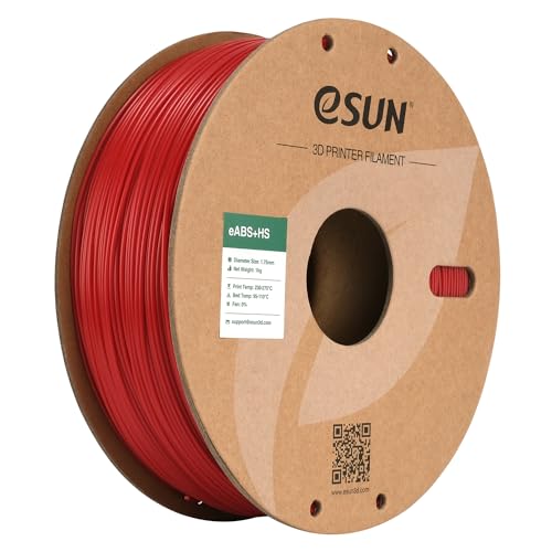 Image of eSUN High Speed ABS+ Filament 1.75mm, Excellent Layer Adhesion 3D Printer Filament Speedy ABS Plus for Fast Printing, 1KG Spool (2.2 LBS) 3D Printing Filament for 3D Printers, Fire Engine Red