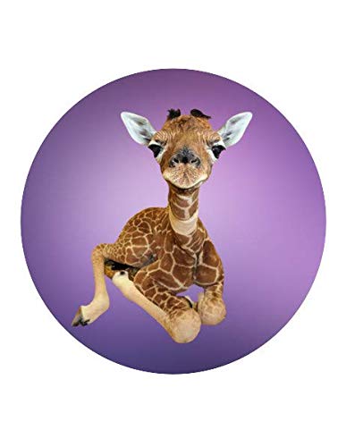 Baby Giraffe Purple Edible Image For Quarter Sheet Cake!