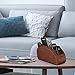 Remote Control Holder with 5 Compartments, KENOBEE Anti-slip Desktop Caddy Storage Organizer for Remote Controllers, Office Supplies, Makeup Brush, Media Accessories, Brown