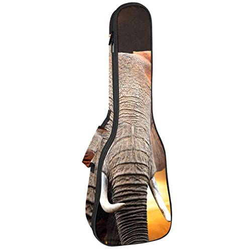 Housse pour ukulélé avec motif animal sauvage, éléphant et coucher de soleil de 10 mm, rembourrage épais de 53,3 cm, sac… - Les Beatles, Paul McCartney, John Lennon, RIngo Starr, George Harrison Housse pour ukulélé avec motif animal sauvage, éléphant et coucher de soleil de 10 mm, rembourrage épais de 53,3 cm, sac…