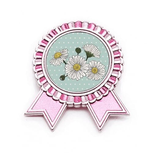 Broche fleur chrysanthème blanc rose, le cadeau idéal pour la fête des mères