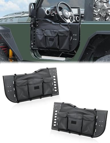 Image of Wrangler JL Tube Half Doors Off Road Tubular Summer Doors Fit for Jeep Wrangler JL Unlimited | Gladiator JT 2018~2024 2-Door (exclude JK Models)|Front Doors 2PCS |Door Storage Bag