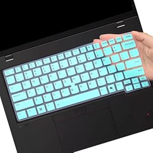 Keyboard Cover for Lenovo Thinkpad L14 Gen 5 /Thinkpad P14s Gen 5 / Thinkpad T14 Gen 5 /Thinkpad T14s Gen 6 14 Inch Laptop, US English Layout Keyboard Cover Skin Protector-Hotblue