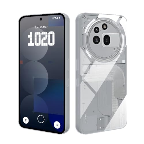 HS Products HSP Hülle für Nothing Phone 3a Pro Matt Stoßfest & Passgenau | TPU Silikon Case mit Microdots Kameraschutz Anti-Fingerprint & Staubschutz Transparent