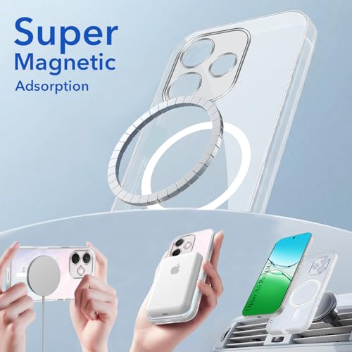 Image of Jkobi Lifetime Anti-Yellow MagSafe Compatible Clear Back Cover Case for Oppo A5 Pro (Sleek Hard Crystal | Shockproof and Camera Protection)