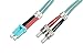 Produktbild DIGITUS DK-2531-02/3  Glasfaserkabel OM3  2 m  LC zu ST  Duplex LWL Kabel  1/10/40/100 Gbit/s  MM Multimode Glasfaser LAN Kabel  Fasertyp: 50/125 µ  Türkis (Aqua)