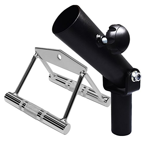 A2ZCARE T-Bar Row Plate Post Insert Landmine - 360° Swivel for Easy Use in Small Spaces - Great for Back Exercises (Combo T-Bar Row Plate Post Insert + V Handle) - Thumbnail 5