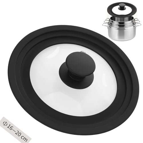 Zocipro Universal Lid for 16/18/20cm Diameter Pots Pans & Skillets