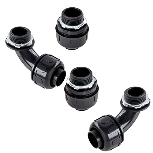 3/4" x 100 ft Black UL Listed Non-Metallic Flexible Liquid Tight Electrical Conduit with Fittings - Thumbnail 2