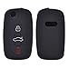 XUKEY 3 Button Silicone Car Remote Key FOB Shell Case per Audi A2 A3 S3 A4 S4 RS4 A6 S6 A8 S8 TT Roadster Cabriolet 1997 – 2006