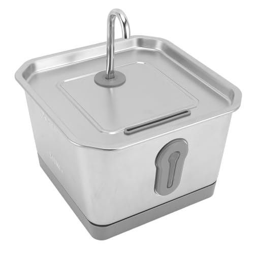 Fuente para gatos Acouto 3.5L de acero inoxidable automática