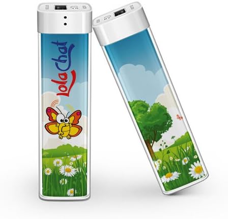 Lolachat Mini Portable Power Bank Nene. Chargers for Cell Phones and Other Devices. Lipstick sized