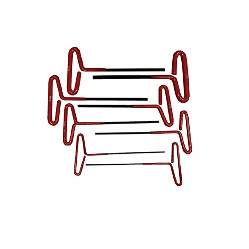 Professional 10pc Long SAE T-Handle Hex Key Wrench Set Soft-Grip