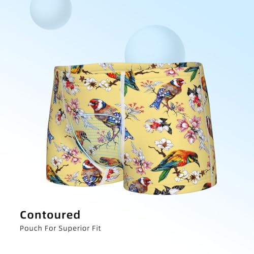 Boys' Cotton Boxer Brief Soft Underwear-Bright Birds4