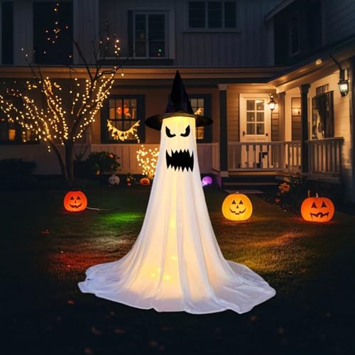 Fantôme lumineux pour Halloween extérieur résistant aux intempéries