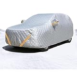 1. Funda para coche para todo tipo de clima: La funda protectora contra la nieve, compatible con VW Passat Kombi, está diseñada para ofrecer protección completa contra el granizo, la lluvia, la nieve, las heladas, la arena, la resina de los árboles y los dañinos rayos UV. Ya sea primavera, verano, otoño o invierno, su coche estará protegido en el exterior
