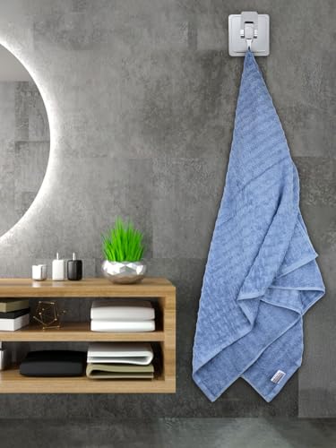 Image of RAMRAJ COTTON Premium Soft and Absorbent | Terry Towel | Size : 75 cm *150 cm - Blue