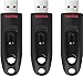 SanDisk Ultra USB 3.0 Flash-Laufwerk 64 GB 3er-Pack (SecureAccess Software, Passwortschutz, Übertragungsgeschwindigkeit von bis zu 130 MB/s) Schwarz Flash günstig Kaufen-SanDisk Ultra USB 3.0 Flash-Laufwerk 64 GB 3er-Pack (SecureAccess Software, Passwortschutz, Übertragungsgeschwindigkeit von bis zu 130 MB/s) Schwarz