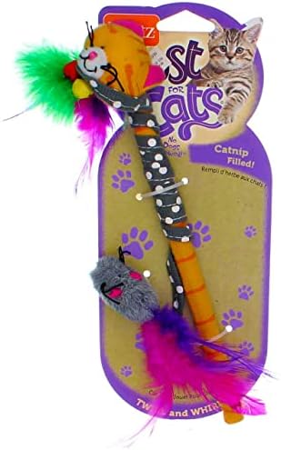 Hartz Just For Cats Twirl and Whirl Interactive Cat Toy Wand, All Breed Sizes