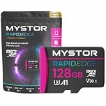Mystor Micro Sd Card, Memory Card for Samsung Galaxy Tab S9, S8, S10, A9, Micro sd Card for Samsung Tab A9 Plus, S8 Plus, S10+ Tablet PC MicroSD Memory MicroSDXC (128GB MicroSD RapidEdge)
