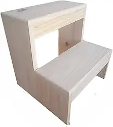 Escadinha de Dois Degraus Auxiliar | Para Consultório de Estética, Manicure e Casa (Escada G)