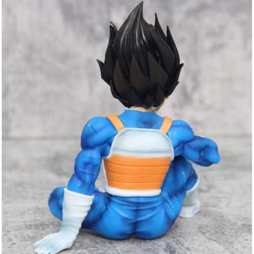 Image of FUNFOB Vegeta Action Figure Height -16 Collectible for Anime Fans Manga Weeb PVC Multicolour | Vegeta Sitting