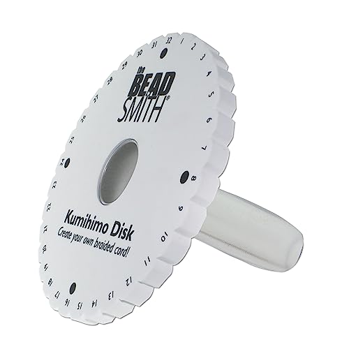 The Beadsmith Kumihimo 6 Inch Disk with Clear Ergonomic Handle